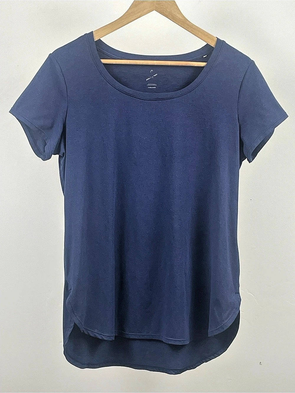 HEAD Active Flow Navy Blue High-Low Workout Tee - Size Large